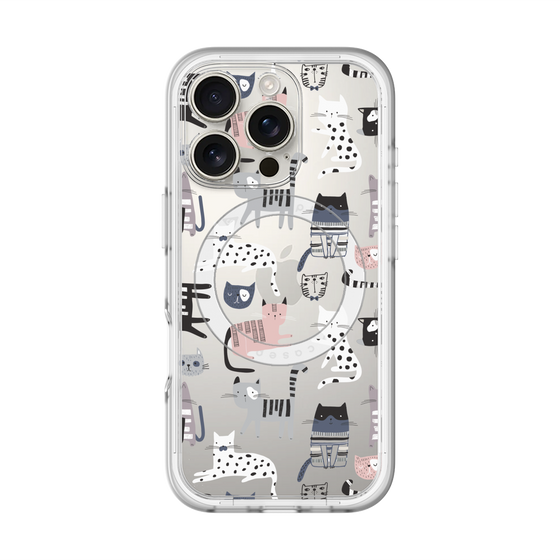 スリムプロテクションプレミアムケース with MagSafe［ Funny Cats - 03 ］
