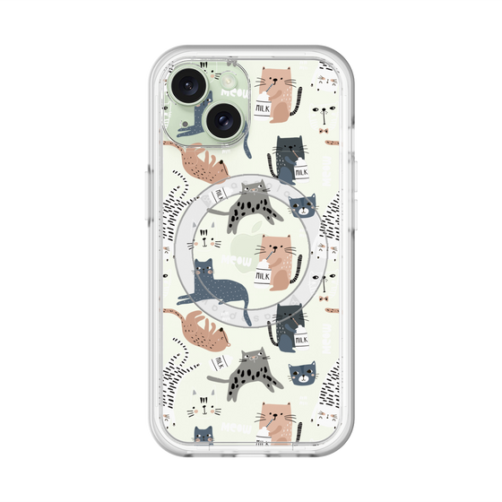 スリムプロテクションプレミアムケース with MagSafe［ Funny Cats - 05 ］