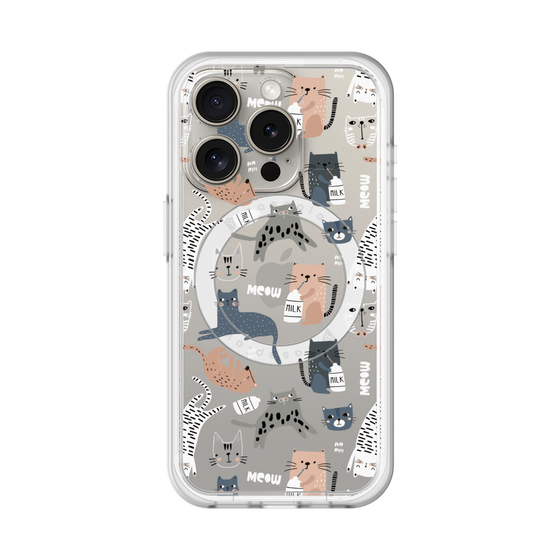 スリムプロテクションプレミアムケース with MagSafe［ Funny Cats - 05 ］