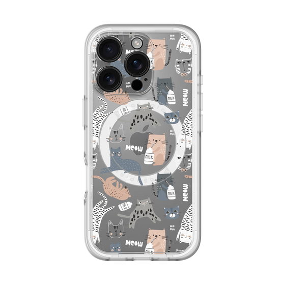 スリムプロテクションプレミアムケース with MagSafe［ Funny Cats - 05 ］
