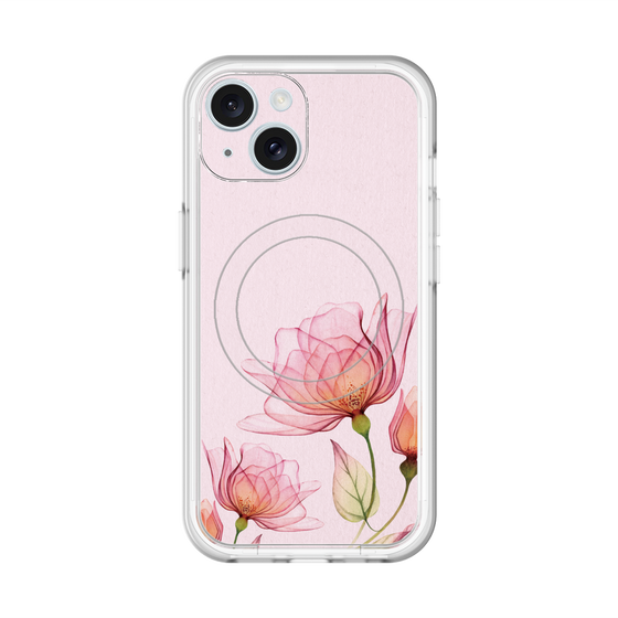 スリムプロテクションプレミアムケース with MagSafe［ Natural Flower - Pink ］