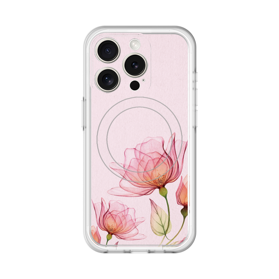 スリムプロテクションプレミアムケース with MagSafe［ Natural Flower - Pink ］