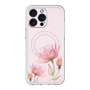 スリムプロテクションプレミアムケース with MagSafe［ Natural Flower - Pink ］