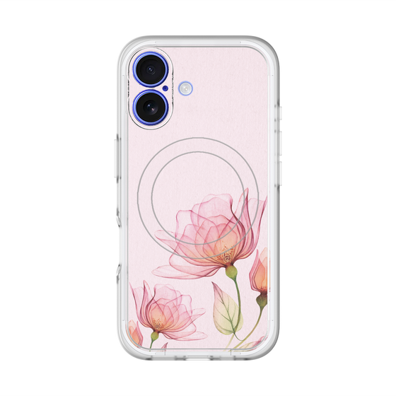 スリムプロテクションプレミアムケース with MagSafe［ Natural Flower - Pink ］