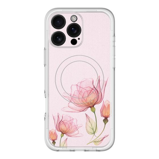 スリムプロテクションプレミアムケース with MagSafe［ Natural Flower - Pink ］