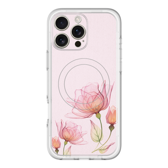 スリムプロテクションプレミアムケース with MagSafe［ Natural Flower - Pink ］