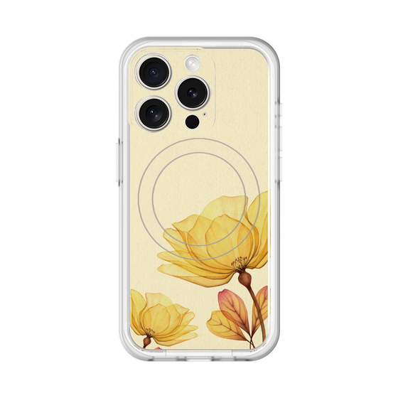 スリムプロテクションプレミアムケース with MagSafe［ Natural Flower - Yellow ］