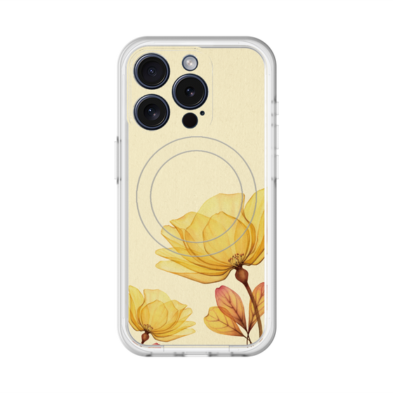 スリムプロテクションプレミアムケース with MagSafe［ Natural Flower - Yellow ］