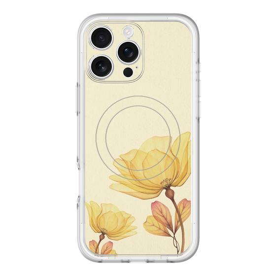 スリムプロテクションプレミアムケース with MagSafe［ Natural Flower - Yellow ］