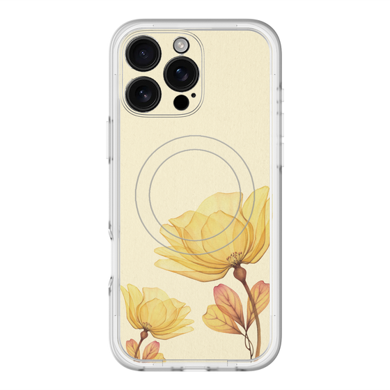 スリムプロテクションプレミアムケース with MagSafe［ Natural Flower - Yellow ］