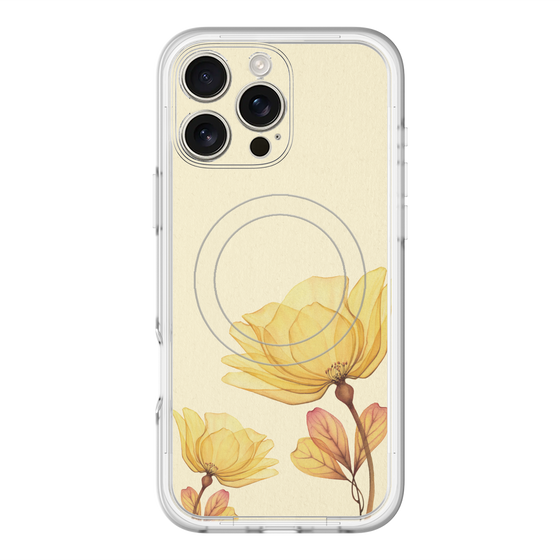 スリムプロテクションプレミアムケース with MagSafe［ Natural Flower - Yellow ］