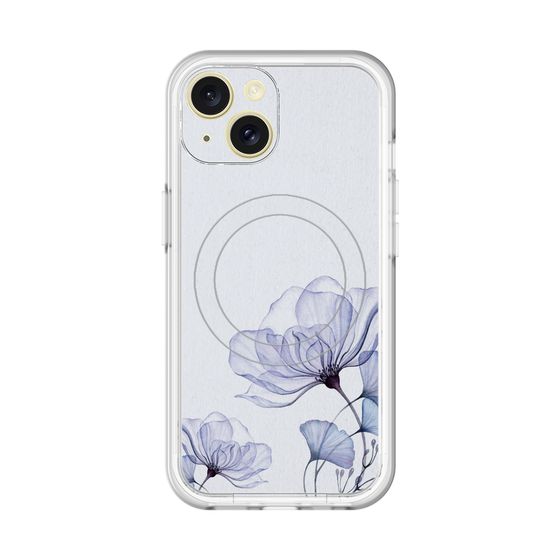 スリムプロテクションプレミアムケース with MagSafe［ Natural Flower - blue ］