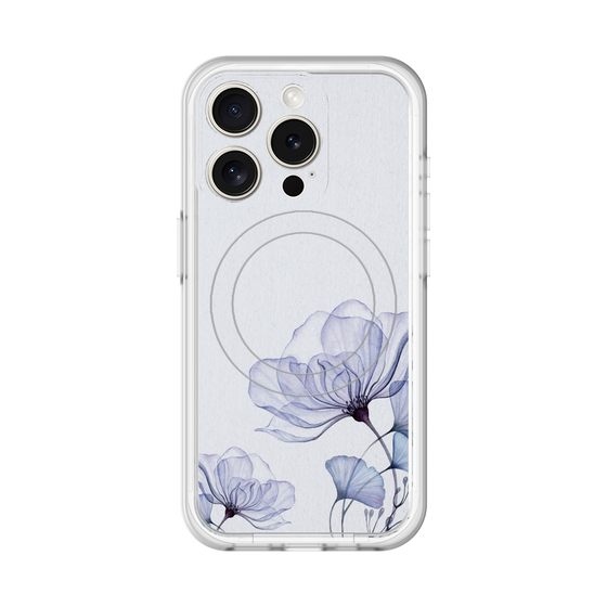 スリムプロテクションプレミアムケース with MagSafe［ Natural Flower - blue ］