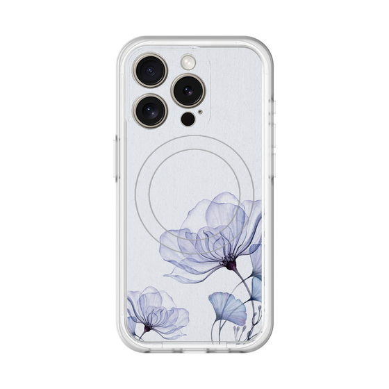 スリムプロテクションプレミアムケース with MagSafe［ Natural Flower - blue ］