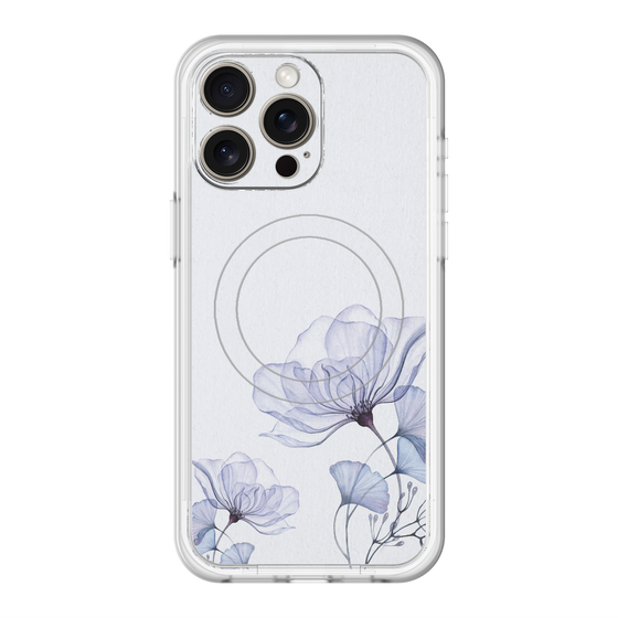 スリムプロテクションプレミアムケース with MagSafe［ Natural Flower - blue ］