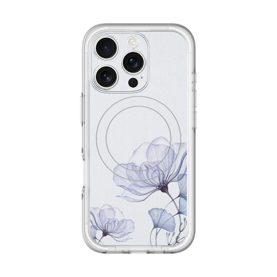 スリムプロテクションプレミアムケース with MagSafe［ Natural Flower - blue ］