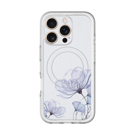 スリムプロテクションプレミアムケース with MagSafe［ Natural Flower - blue ］