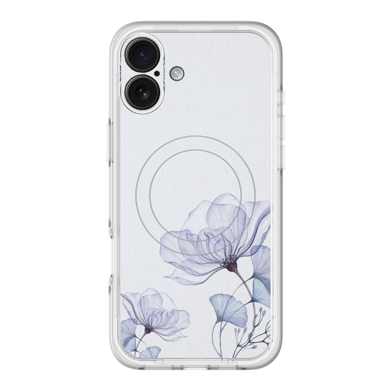 スリムプロテクションプレミアムケース with MagSafe［ Natural Flower - blue ］