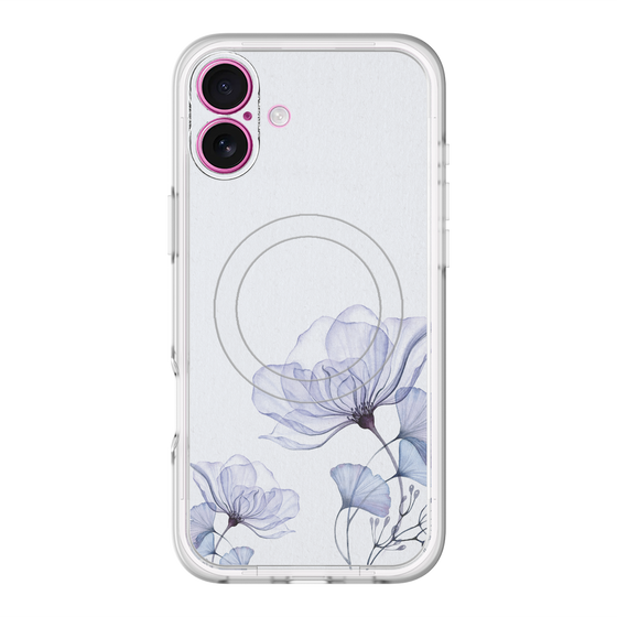 スリムプロテクションプレミアムケース with MagSafe［ Natural Flower - blue ］