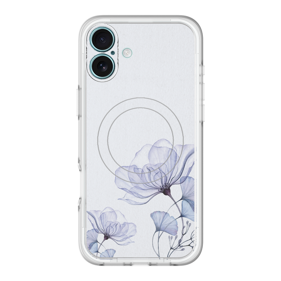 スリムプロテクションプレミアムケース with MagSafe［ Natural Flower - blue ］