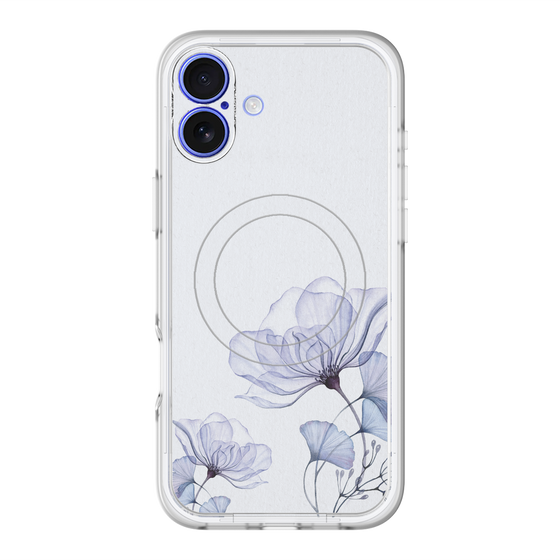 スリムプロテクションプレミアムケース with MagSafe［ Natural Flower - blue ］
