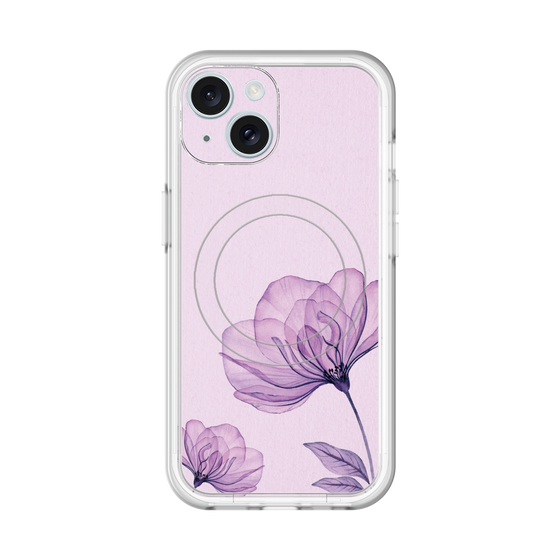 スリムプロテクションプレミアムケース with MagSafe［ Natural Flower - Purple ］