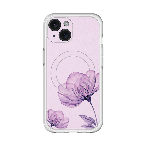 スリムプロテクションプレミアムケース with MagSafe［ Natural Flower - Purple ］