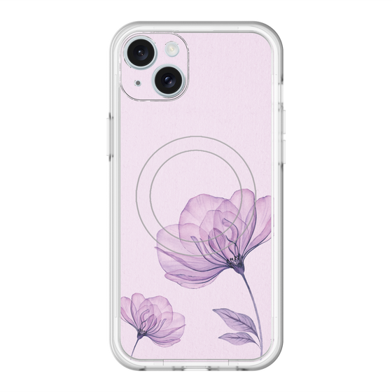 スリムプロテクションプレミアムケース with MagSafe［ Natural Flower - Purple ］