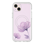 スリムプロテクションプレミアムケース with MagSafe［ Natural Flower - Purple ］