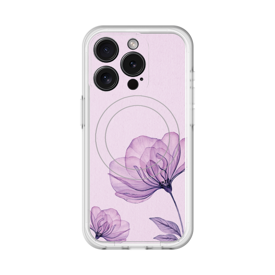 スリムプロテクションプレミアムケース with MagSafe［ Natural Flower - Purple ］