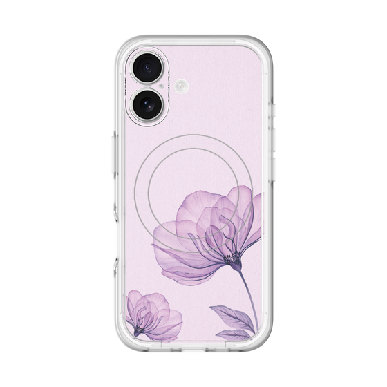 スリムプロテクションプレミアムケース with MagSafe［ Natural Flower - Purple ］