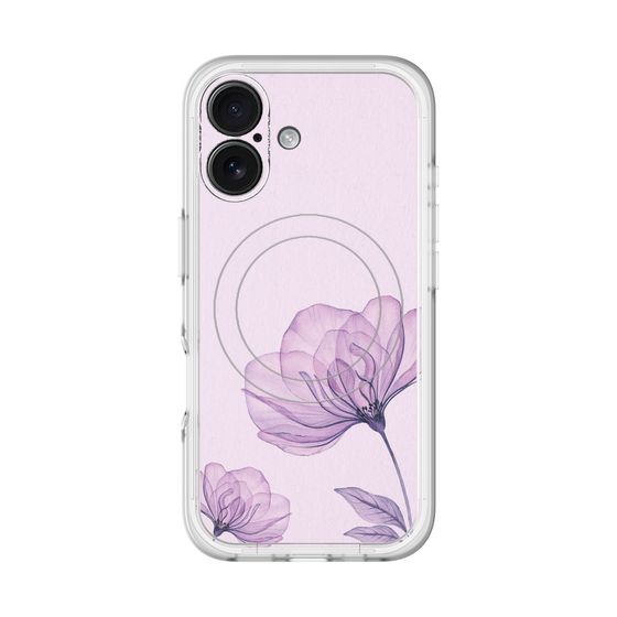 スリムプロテクションプレミアムケース with MagSafe［ Natural Flower - Purple ］
