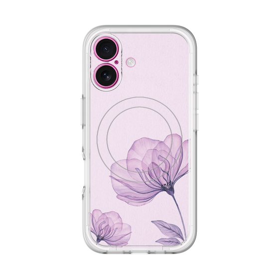 スリムプロテクションプレミアムケース with MagSafe［ Natural Flower - Purple ］