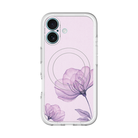 スリムプロテクションプレミアムケース with MagSafe［ Natural Flower - Purple ］