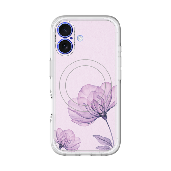 スリムプロテクションプレミアムケース with MagSafe［ Natural Flower - Purple ］