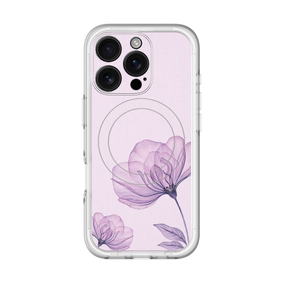 スリムプロテクションプレミアムケース with MagSafe［ Natural Flower - Purple ］