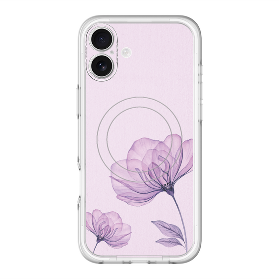 スリムプロテクションプレミアムケース with MagSafe［ Natural Flower - Purple ］