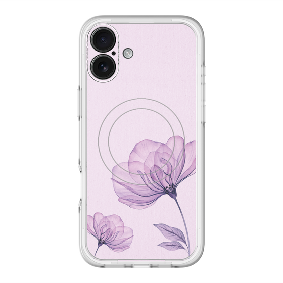 スリムプロテクションプレミアムケース with MagSafe［ Natural Flower - Purple ］