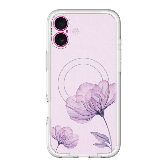 スリムプロテクションプレミアムケース with MagSafe［ Natural Flower - Purple ］