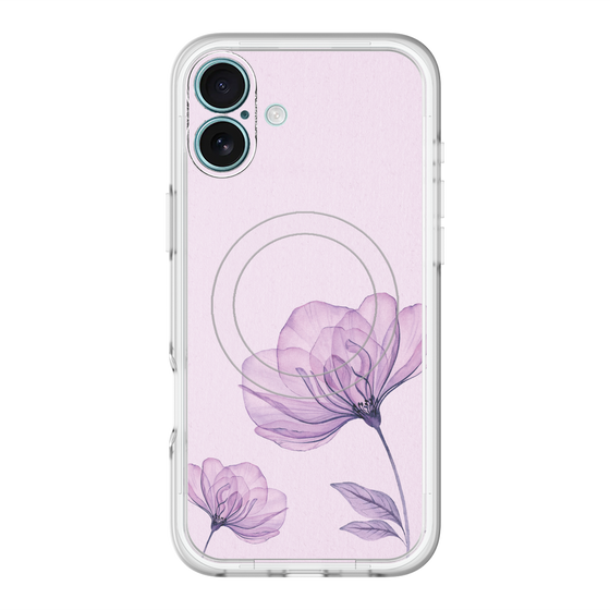 スリムプロテクションプレミアムケース with MagSafe［ Natural Flower - Purple ］