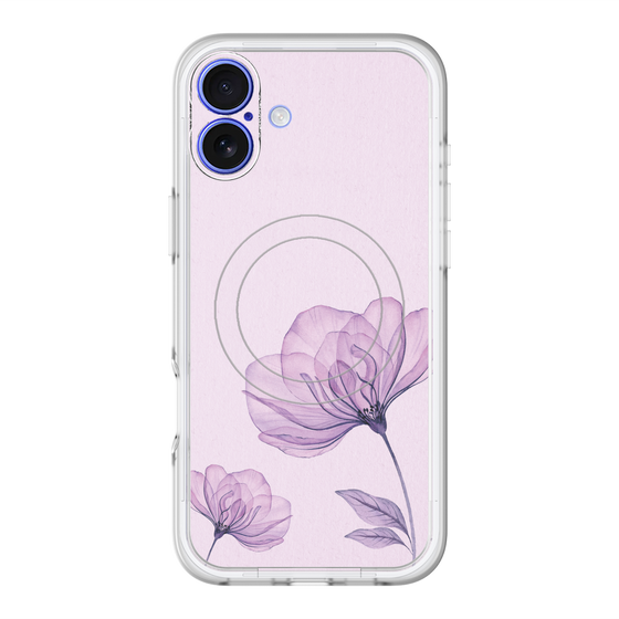 スリムプロテクションプレミアムケース with MagSafe［ Natural Flower - Purple ］