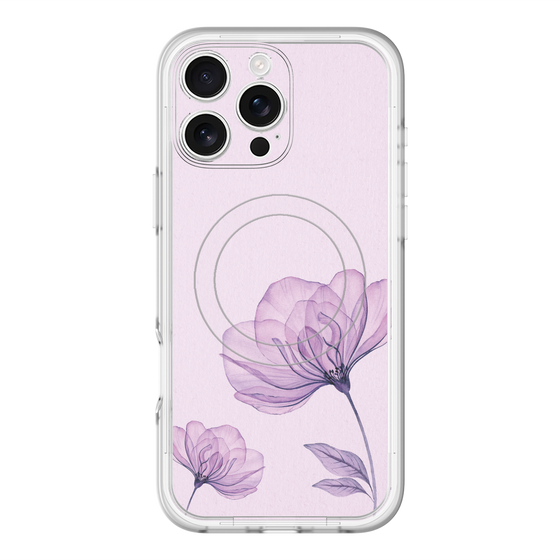 スリムプロテクションプレミアムケース with MagSafe［ Natural Flower - Purple ］