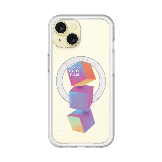スリムプロテクションプレミアムケース with MagSafe［ Cube×3 ］