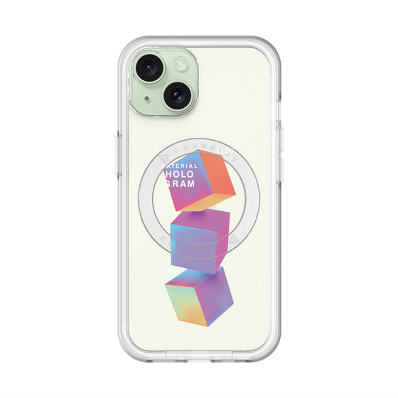 スリムプロテクションプレミアムケース with MagSafe［ Cube×3 ］