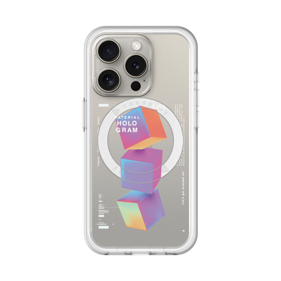スリムプロテクションプレミアムケース with MagSafe［ Cube×3 ］