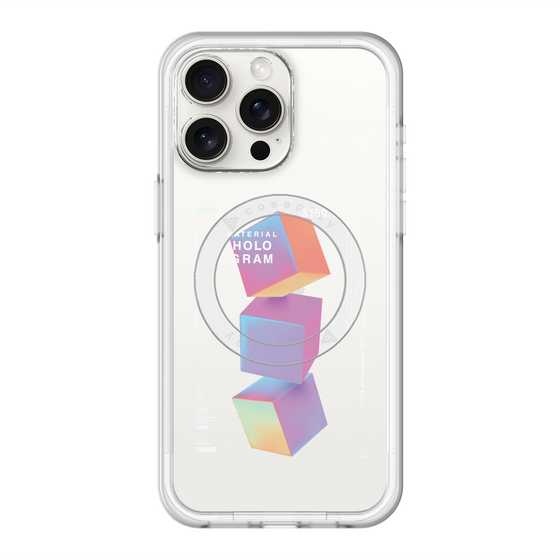 スリムプロテクションプレミアムケース with MagSafe［ Cube×3 ］