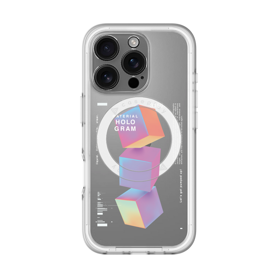 スリムプロテクションプレミアムケース with MagSafe［ Cube×3 ］
