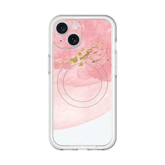 スリムプロテクションプレミアムケース with MagSafe［ pink layered ］