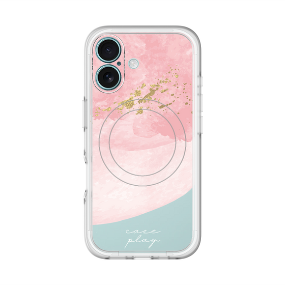 スリムプロテクションプレミアムケース with MagSafe［ pink layered ］