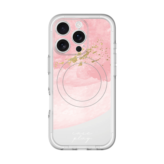 スリムプロテクションプレミアムケース with MagSafe［ pink layered ］